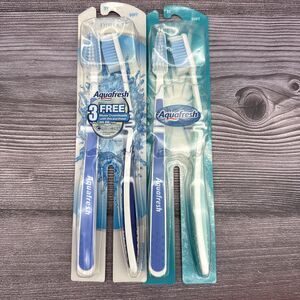 4 LOT Vintage Toothbrush 2 Pack Aquafresh Direct Soft 31 2005 Flexible Tip Neck